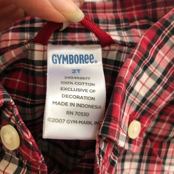 Gymboree Plaid Button-Up Shirt Size 2T - Picture 5 of 7